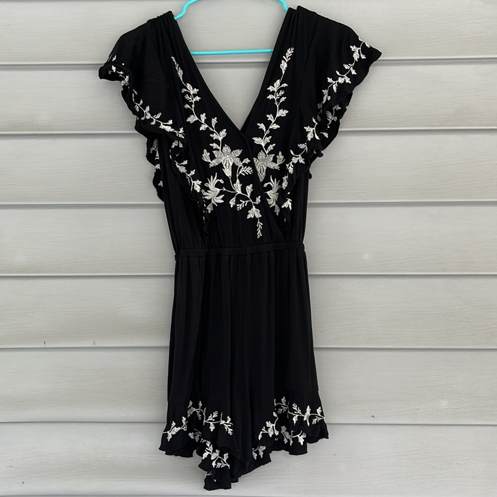 Black and white romper